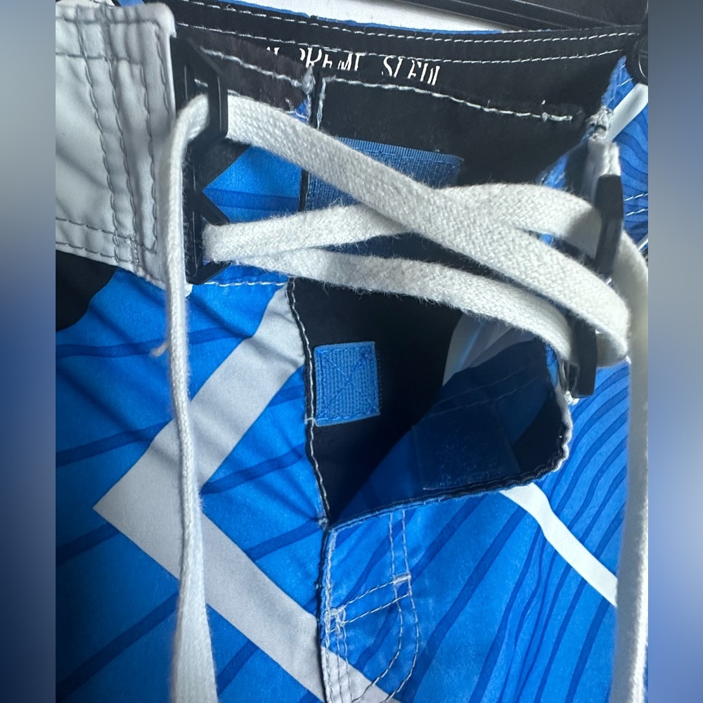 Billabong Blue and Black Board Shorts with Geometric Design - Picture 9 of 9